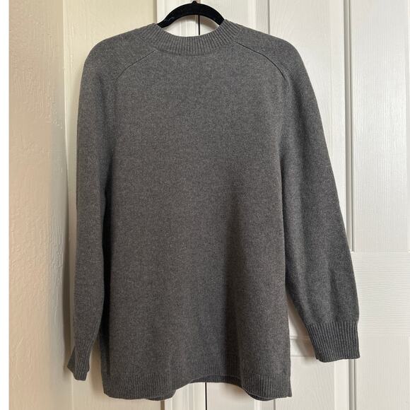 Theory Karenia Felted Wool Cashmere Sweater Gray Small - Picture 7 of 9